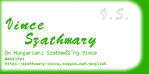 vince szathmary business card